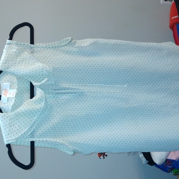 Joe fresh women's sleeveless polkadot black and white sheer top size S - Picture 3 of 17